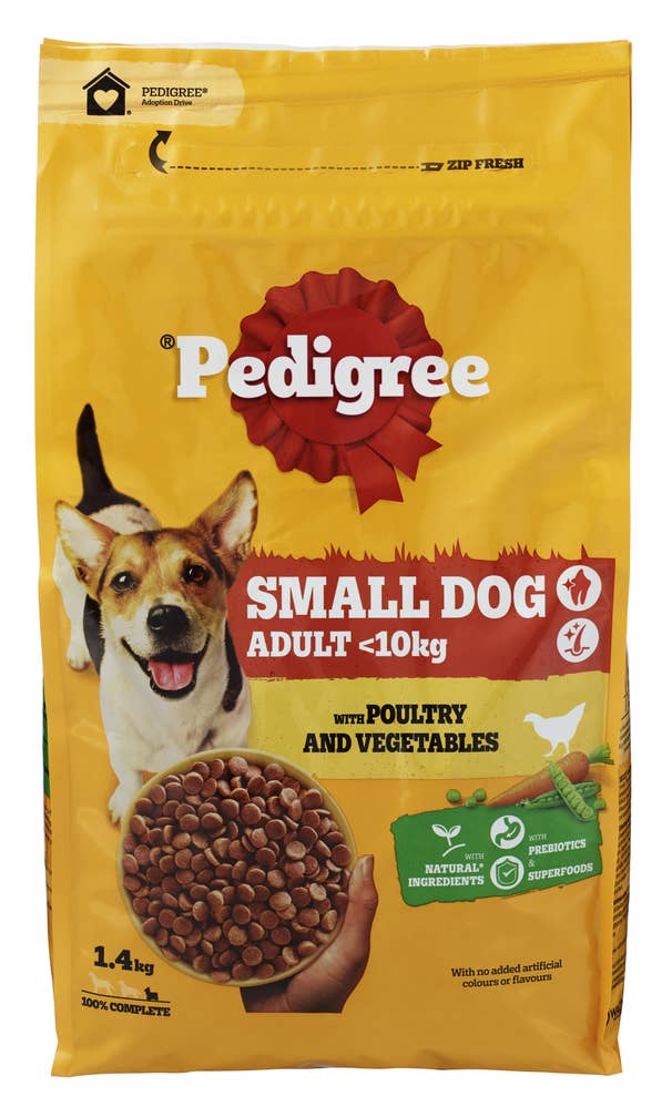 Pedigree Tørrfôr til voksne hunder < 10 kg Med kylling og grønnsaker