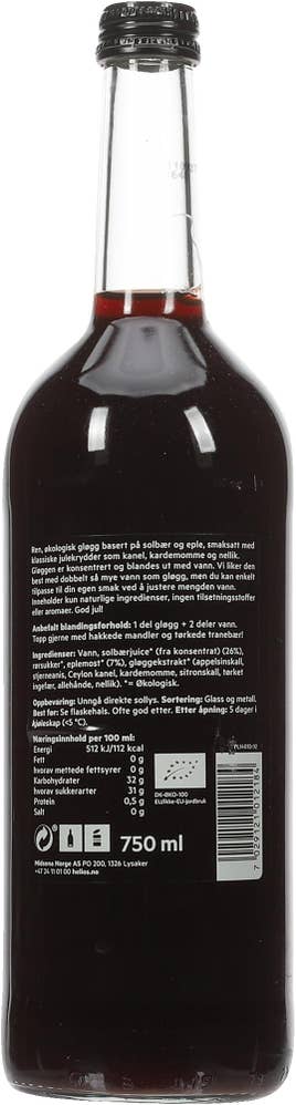 Helios Økologisk gløgg Solbær og eple