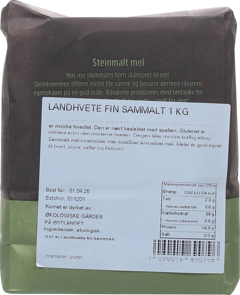 Holli Mølle Landhvete fin sammalt Økologisk