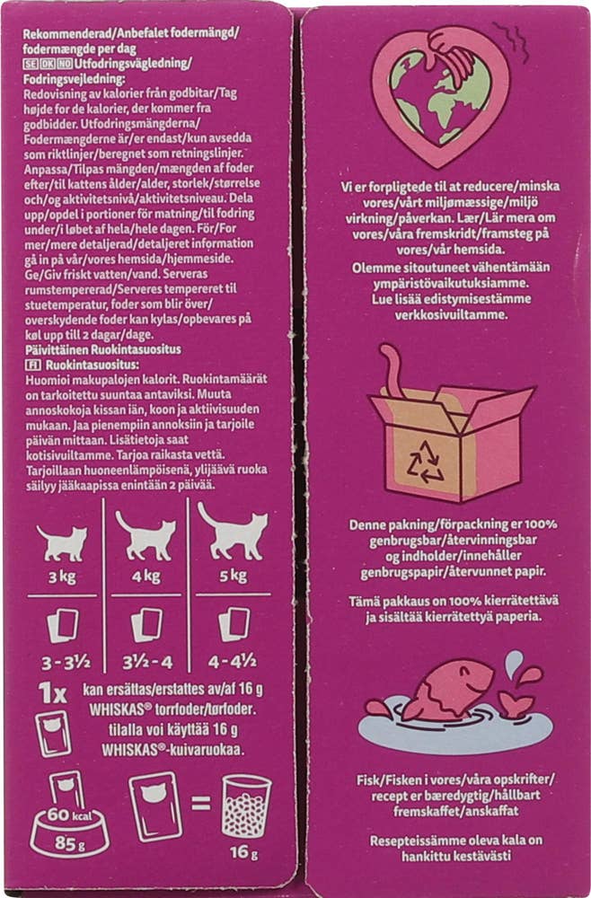 Whiskas Pure Delight Mixed Selection Til voksne katter fra 1 år, 12x85g