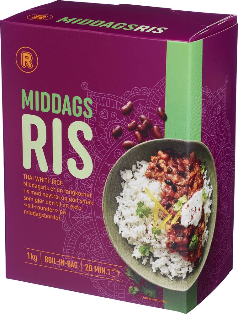 R Middagsris Boil In Bag 8x125g