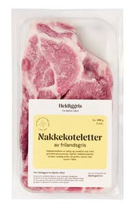 Heldiggris Nakkekoteletter Frilandsgris 2stk, ca 600g