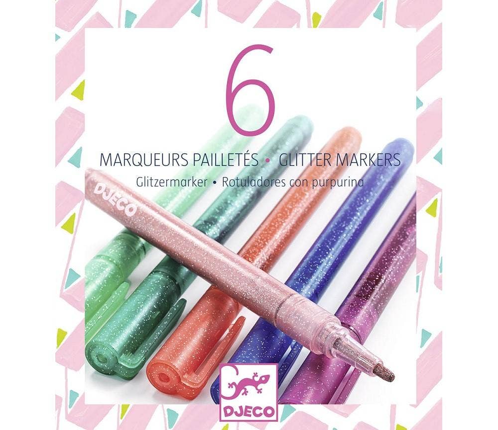 Sprell Tusjer med glitter 6stk