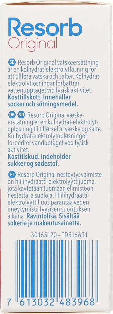 Resorb Væskeerstatning med bringebærsmak