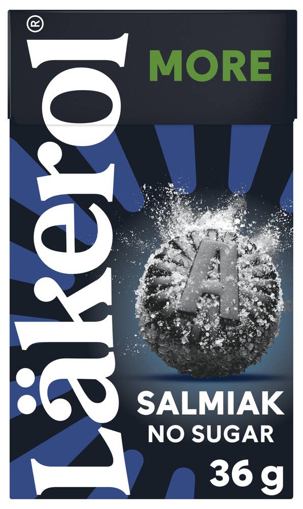Läkerol MORE Salmiak Uten sukker