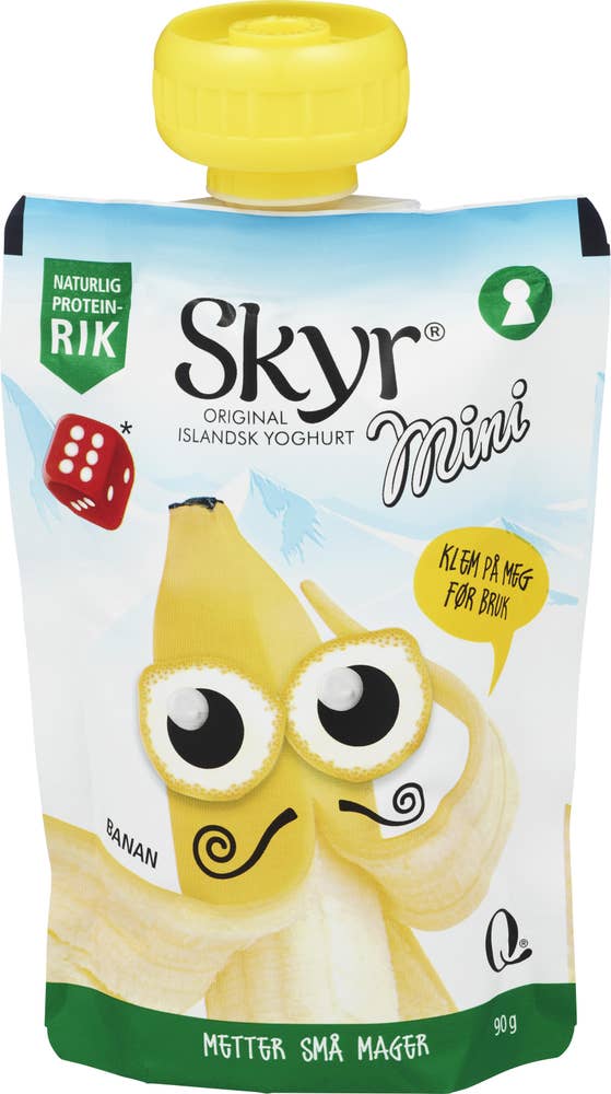Skyr mini banan Porsjonspose, 90 g