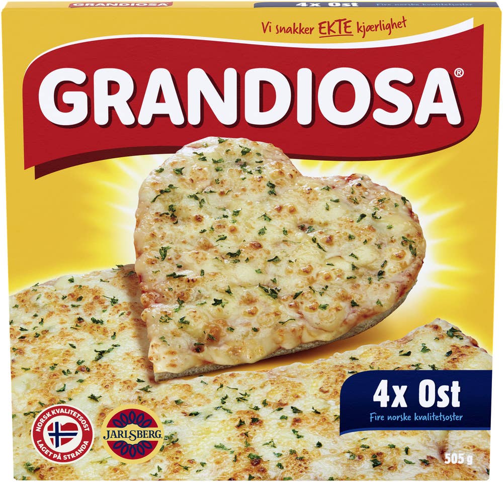 Grandiosa 4x ost Fire norske kvalitetsoster