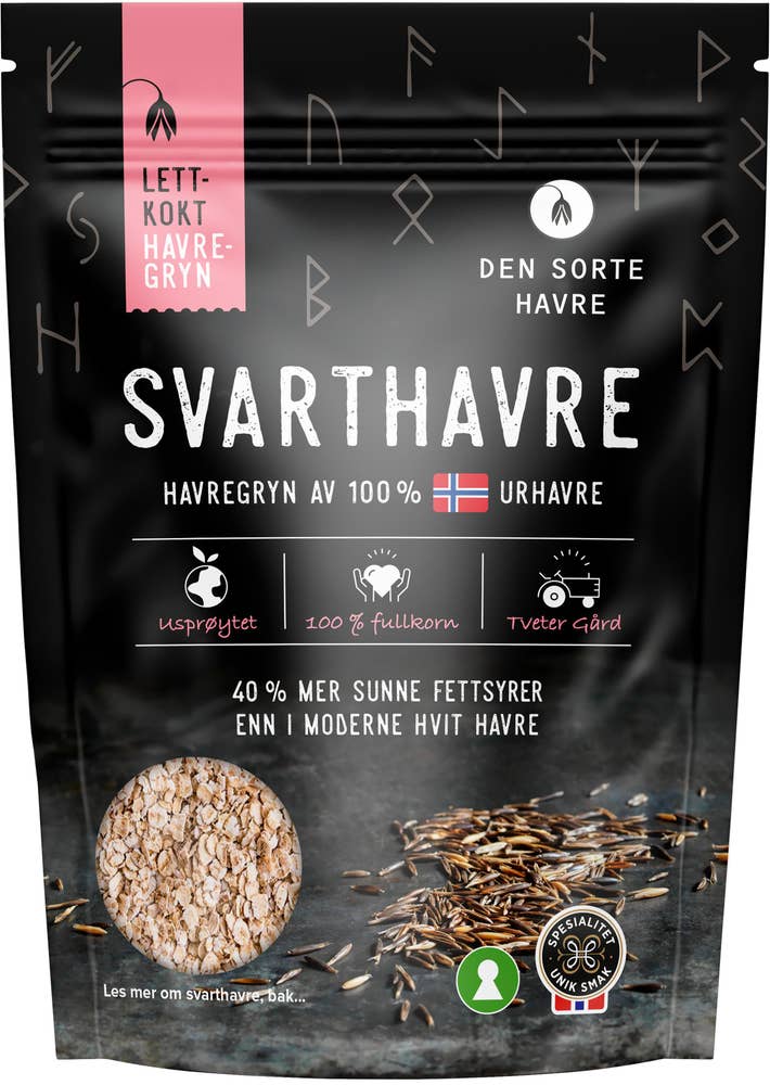 Svarthavre havregryn Lettkokt, 500 g