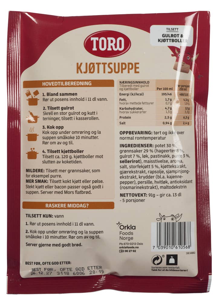 Toro Kjøttsuppe