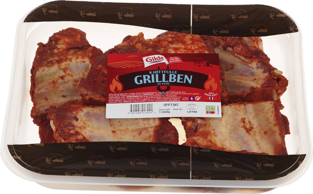Gilde Kjøttfulle grillben av svin krydret