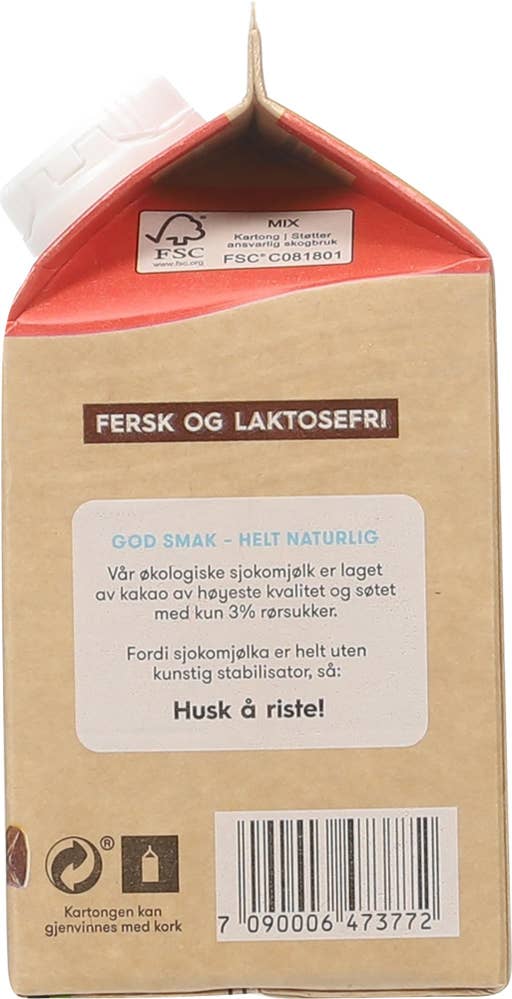 Rørosmeieriet Økologisk Fersk Sjokomjølk Laktosefri
