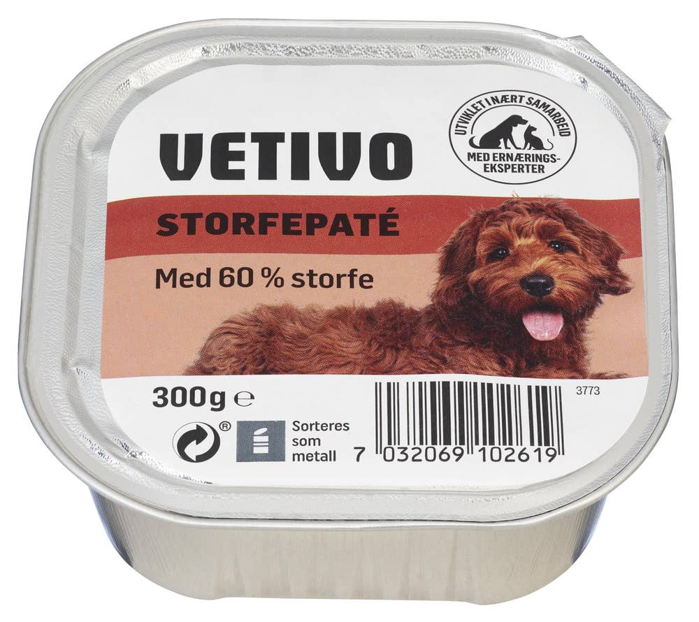 Vetivo Hundepaté med storfe