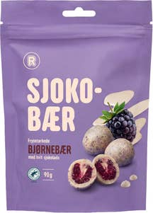 R Sjokobær bjørnebær hvit sjokolade