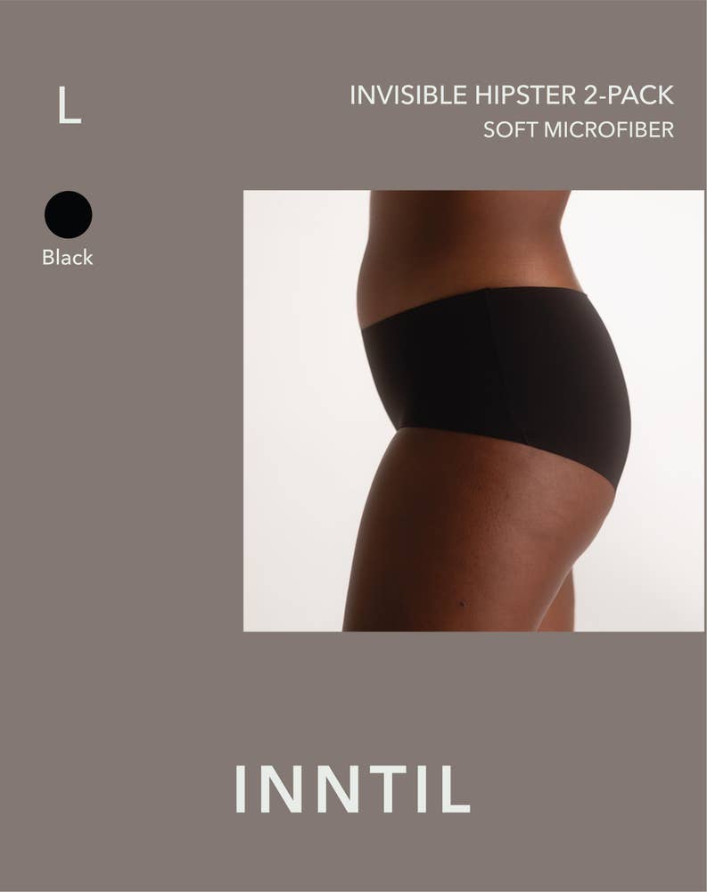 Inntil Sømløs Hipster Sort, str. L