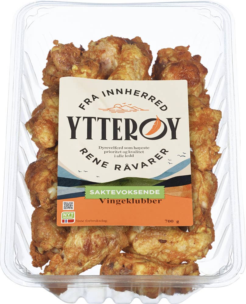 Ytterøy Grillede vingeklubber Saktevoksende kylling