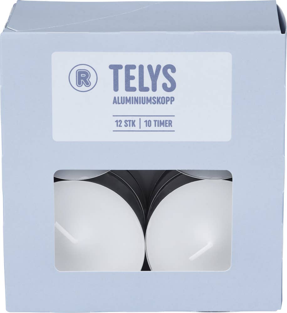 R Maxi-telys i aluminiumskopp 10 timer, 12 stk