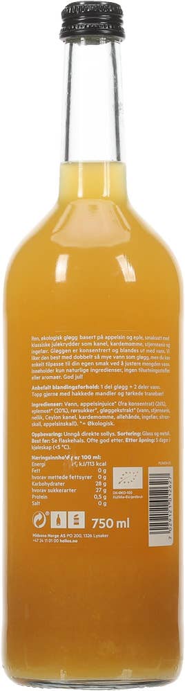 Helios Økologisk hvit gløgg Appelsin og eple