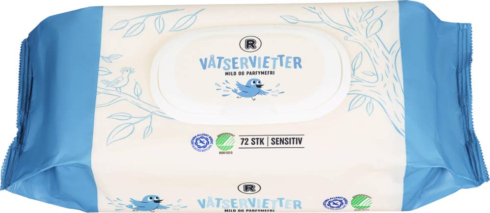 R Våtservietter 72 stk