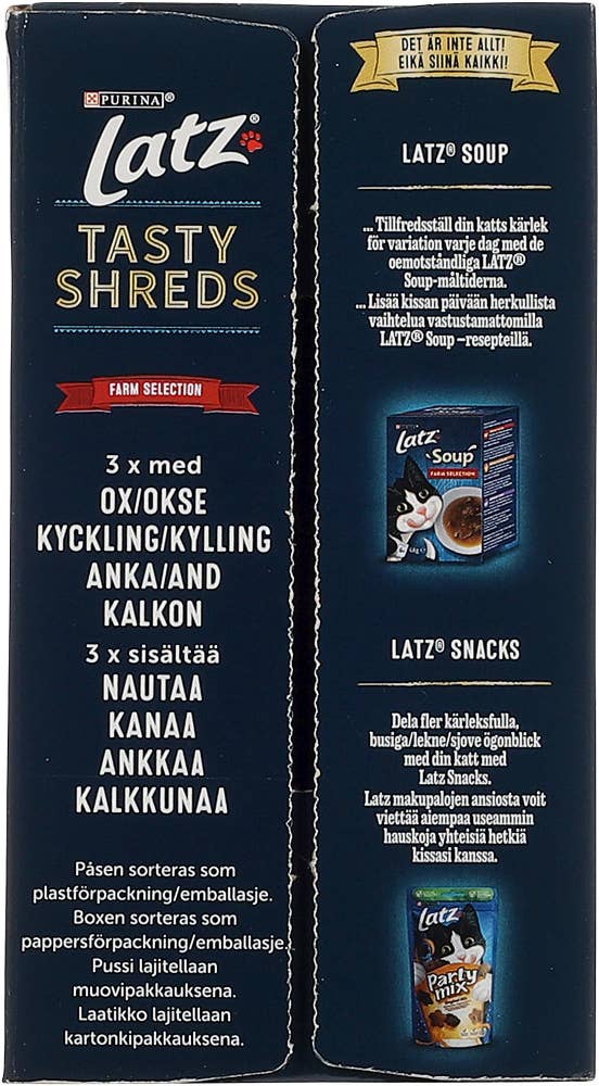 Latz Tasty Shreds Kjøtt 12 stk