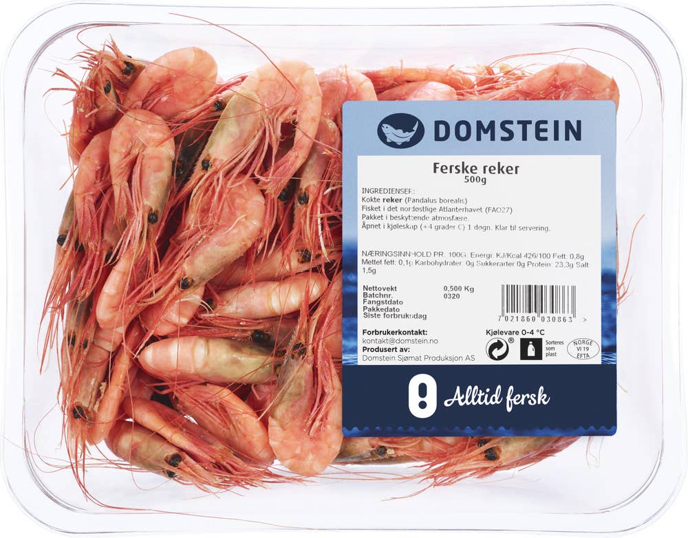 Domstein Reker Kokte, Ferske