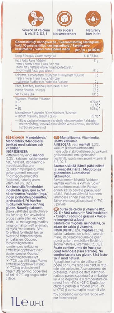 Alpro Usøtet mandeldrikk