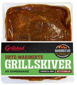 Grilstad Urte-marinerte Grillskiver Av svinnakke