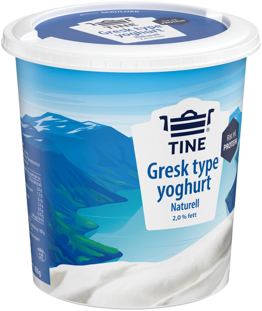 TINE Gresk type Naturell yoghurt laktosefri