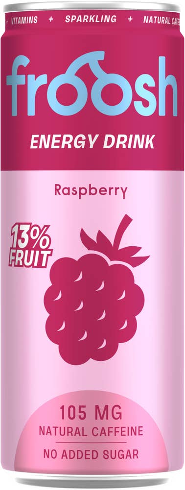 Froosh energidrikk bringebær
