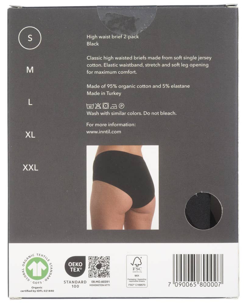 Inntil High Waist truse Sort, str. S