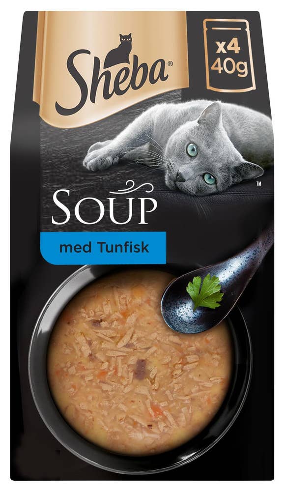 Sheba Soup med tunfisk våtfôr til katter 4x40g