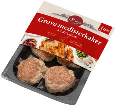 Stanges Gårdsprodukter Grove Medisterkaker av Kalkun