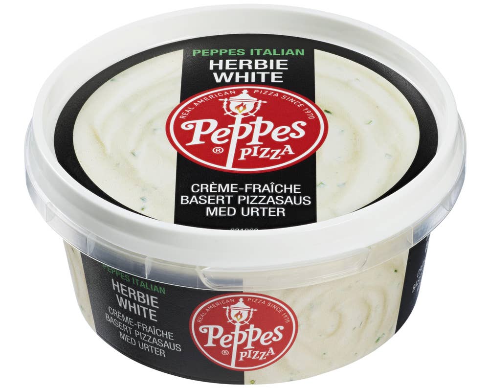 Peppes Pizza Hvit pizzasaus Crème fraîche og urter