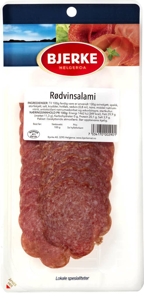 Bjerke Spekemat Rødvinsalami