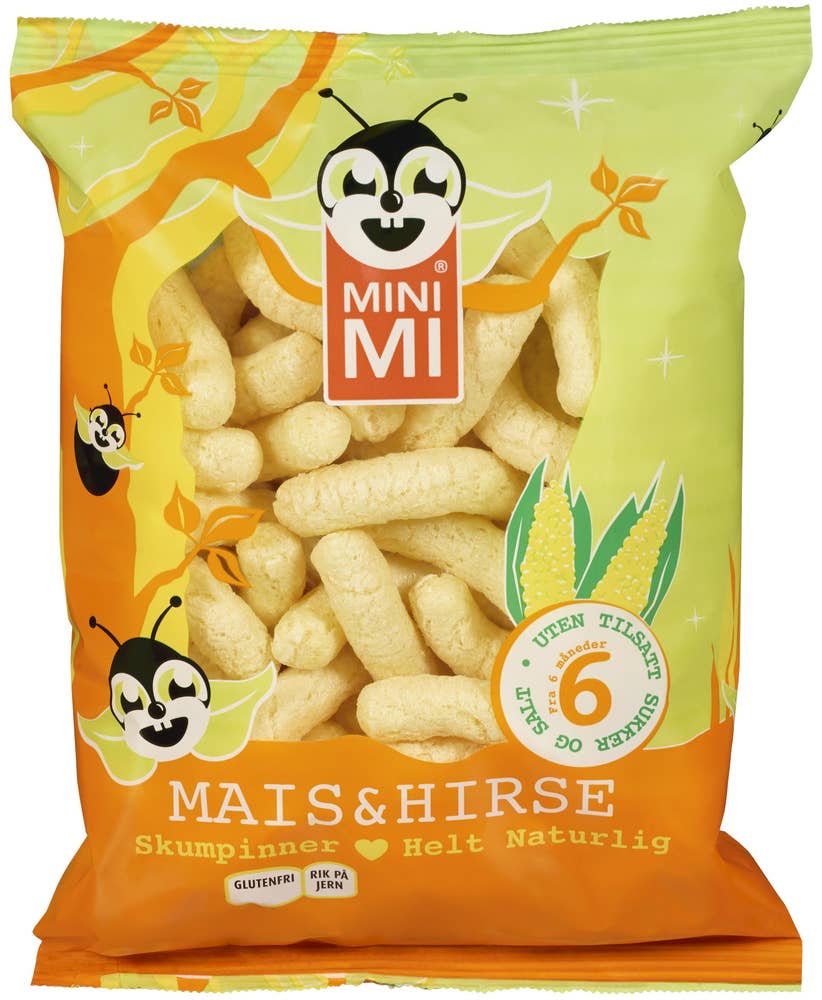 Skumpinner mais og hirse Fra 6 mnd, 40 g