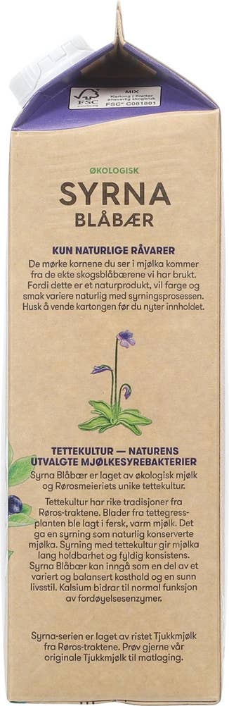 Økologisk Syrna Blå Fettfri