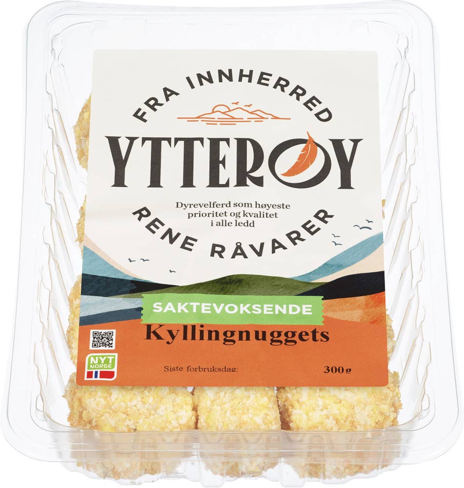 Kyllingnuggets Saktevoksende kylling, 300 g