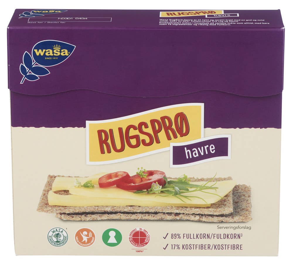 Wasa Knekkebrød Rugsprø Havre