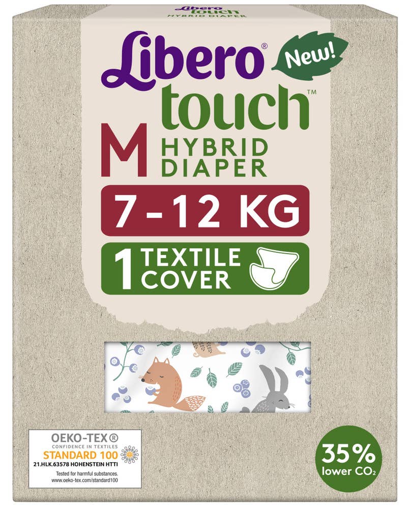 Libero Touch Hybrid ytterdel Assortert mønster, Str. Medium, 7-12 kg