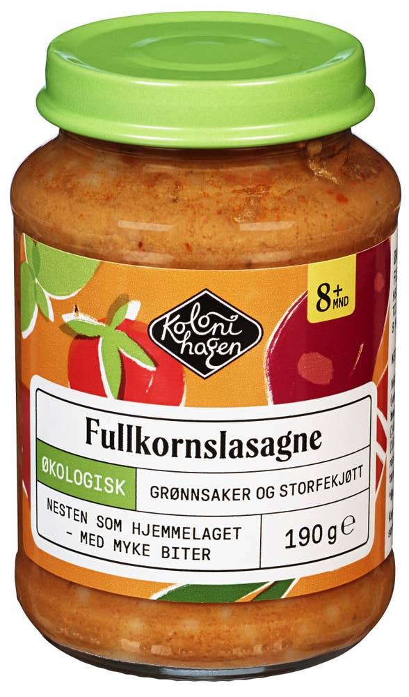Kolonihagen Fullkornslasagne Fra 8 mnd