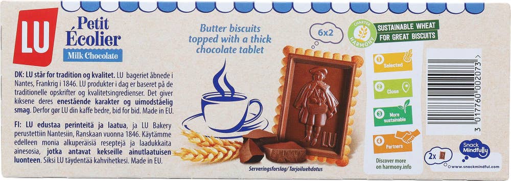 LU Kjeks Petit Écolier Milk Med melkesjokolade