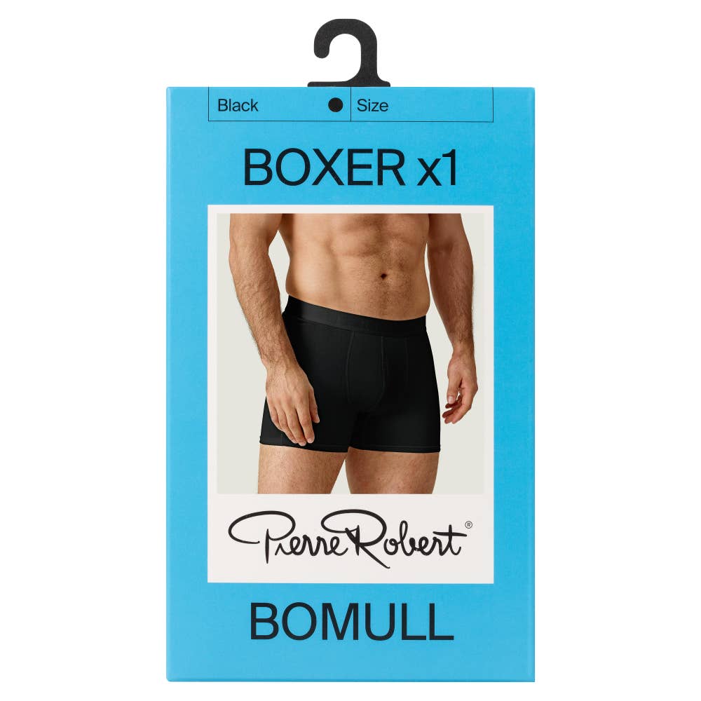 Pierre Robert Boxer Bomull Herre, Sort XL