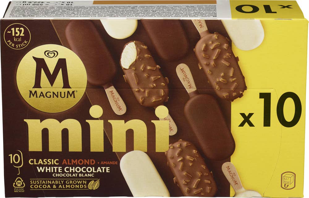Magnum Mini classic almond & white chocolate 10 stk
