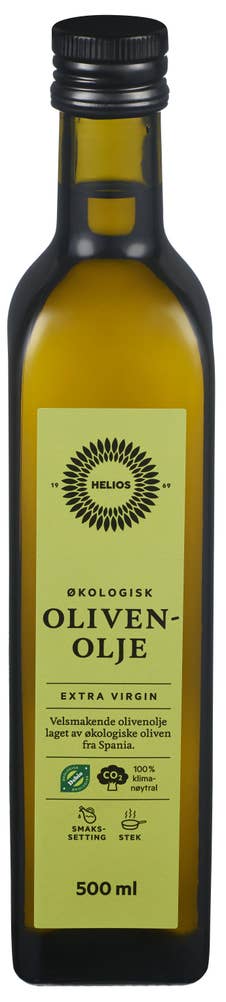 Helios Olivenolje Spansk Extra Virgin Økologisk, kaldpresset