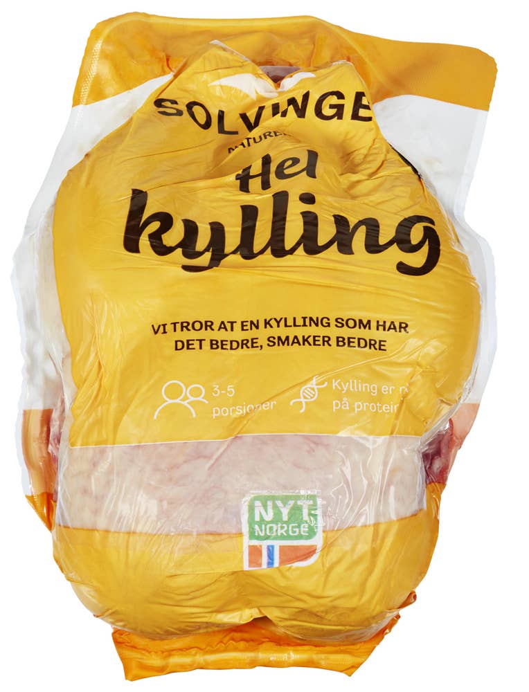Solvinge Frossen hel kylling Rå