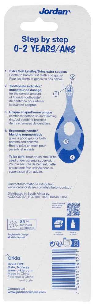 Jordan Tannbørste til barn 0-2 år