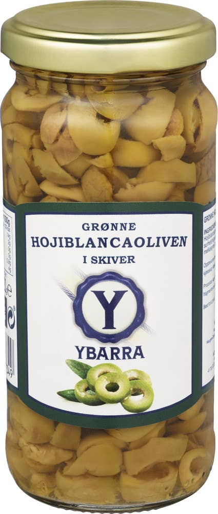 Ybarra Grønne Hojiblancaoliven i skiver