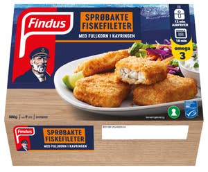 Sprøbakte fiskefileter