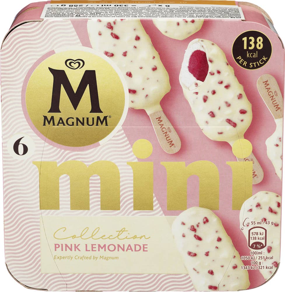 Magnum Mini pink lemonade 6 stk