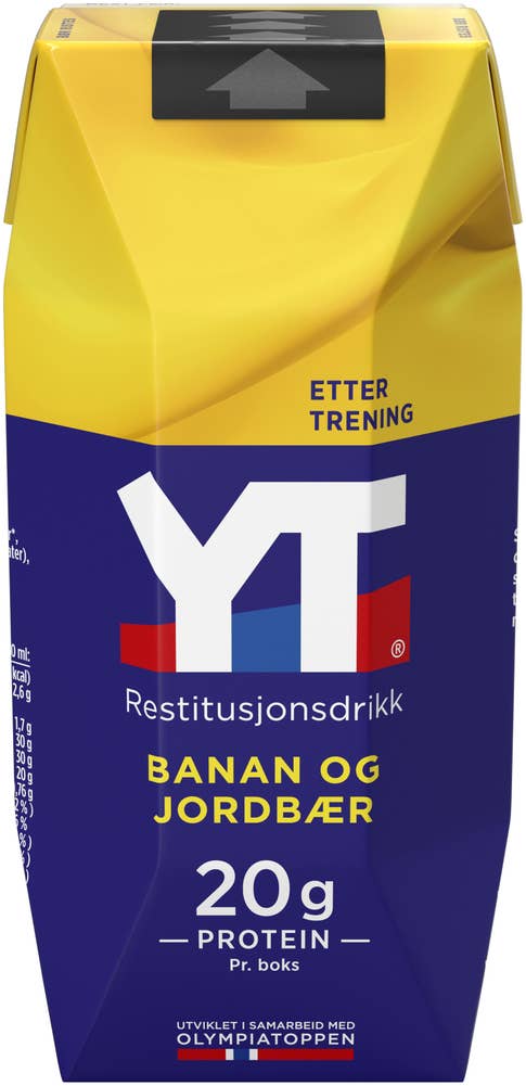 TINE YT restitusjonsdrikk Banan og jordbær