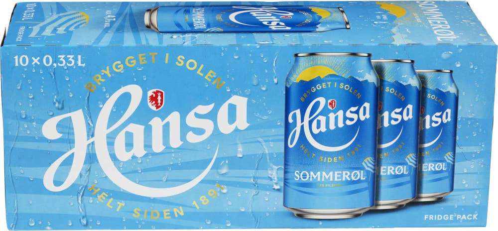 Hansa Sommerøl Fridgepack 10 x 0,33L